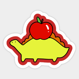 Apple Stegosaurus Sticker